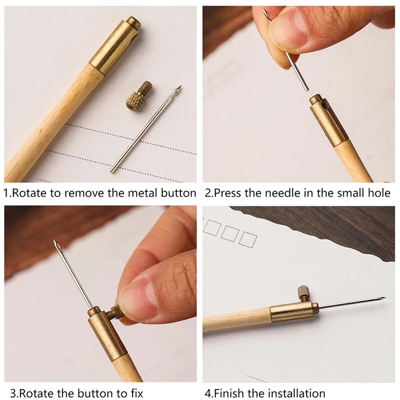 Embroidery Tambour Hook Set with 3 Needles