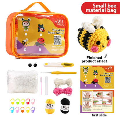 Small Bee Crochet Kit - DIY Handmade Set