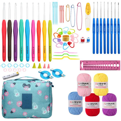 Sewing Knitting Starter Kit with Bag and Ergonomic Tools