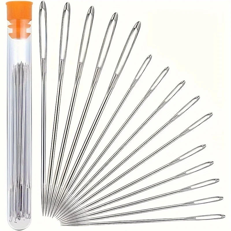 15PCS Crochet Hook Set Kit - Steel Yarn Craft Tools