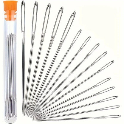 15PCS Crochet Hook Set Kit - Steel Yarn Craft Tools