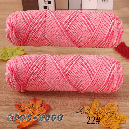 Colorful 5-Strand Dyed Milk Cotton Yarn Set