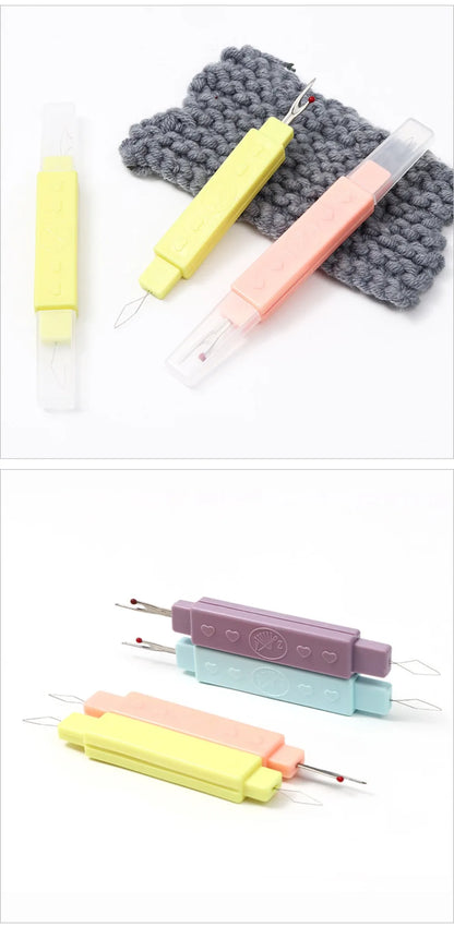 Sewing Needle Threader Kit - Portable Thread Cutter & Seam Ripper