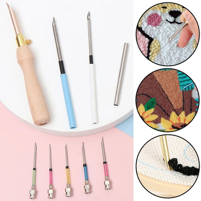 Punch Needle Embroidery Kit - 11 Pieces DIY Craft Set