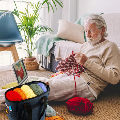 Knitting Tote Bag - Stylish Yarn Storage Organizer