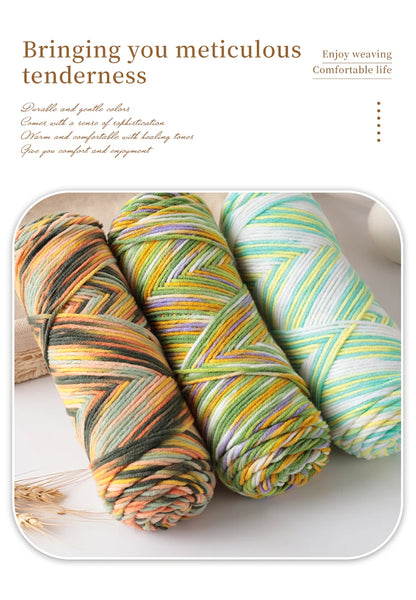 Colorful 5-Strand Dyed Milk Cotton Yarn Set