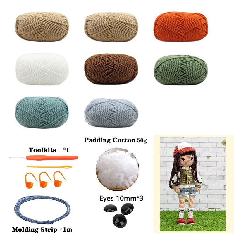 Mia Crochet Plush Doll Kit - Handmade Amigurumi Craft Set