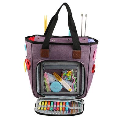 Knitting Tote Bag - Stylish Yarn Storage Organizer