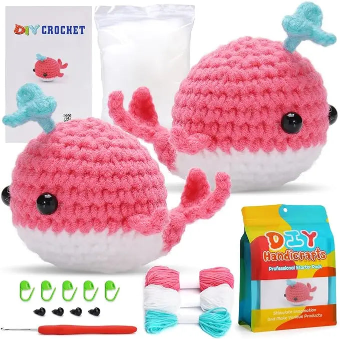 DIY Whale Crochet Kit (2 Pieces)