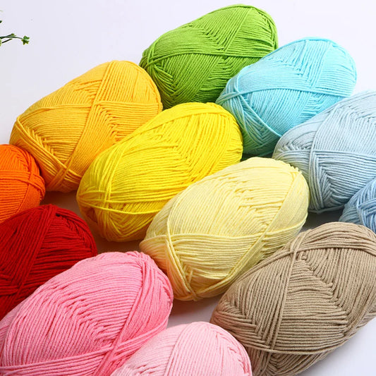 Eco-Friendly Cotton Knitting Yarn - Multi-Color Options