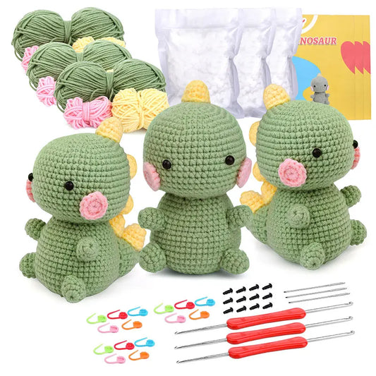 Dinosaur Bundle Crochet Kit - 3 Plush Dolls