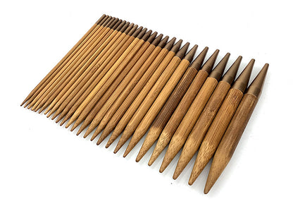 Bamboo Knitting Set - Deluxe Circular Needles & Crochet Hooks