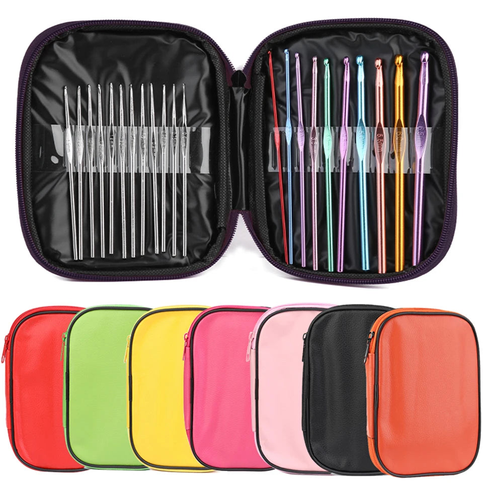 100 Piece Crochet Kit - Complete Aluminum Needle Set