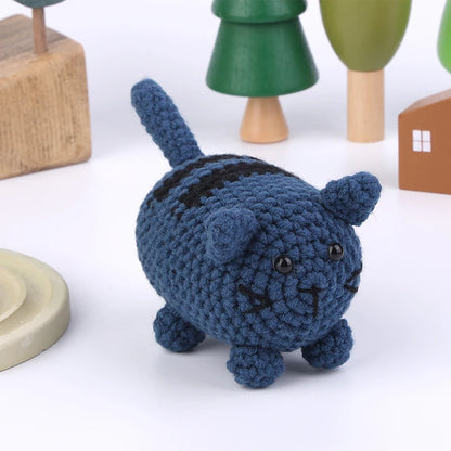 Cat Crochet Kit - Beginner Friendly Craft Set with Yarn & Tools