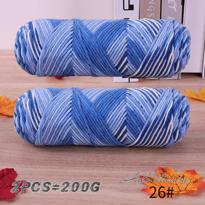 Colorful 5-Strand Dyed Milk Cotton Yarn Set