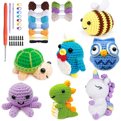 Purple Octopus Crochet Kit - DIY Plush Doll Crafting Set