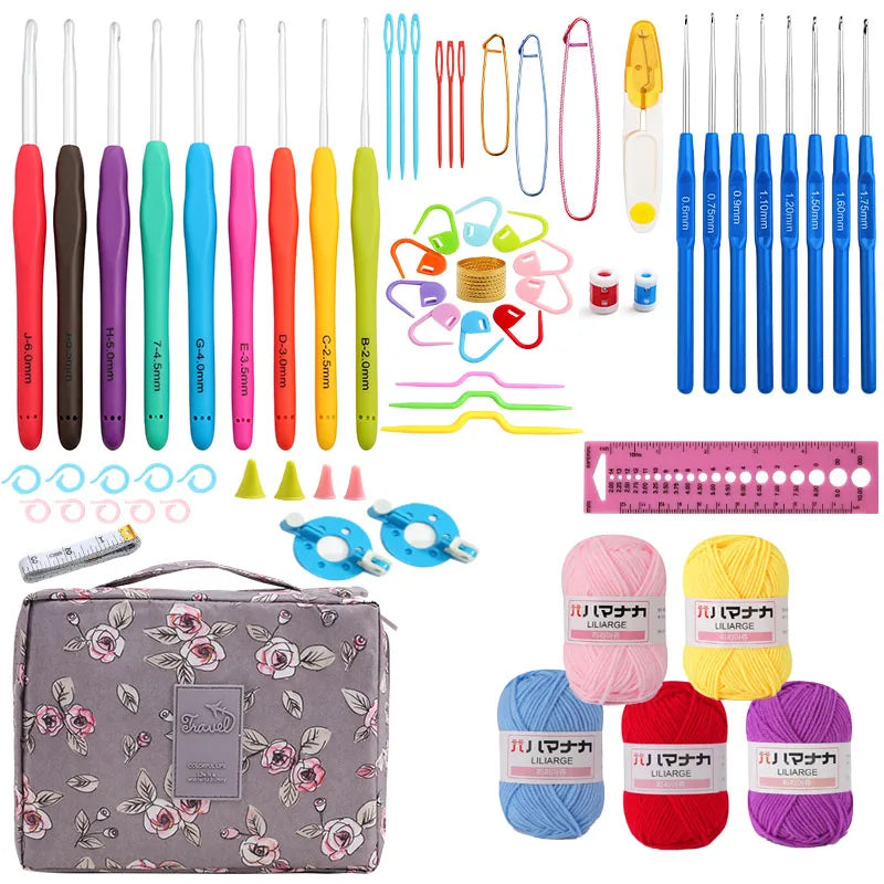 Sewing Knitting Starter Kit with Bag and Ergonomic Tools