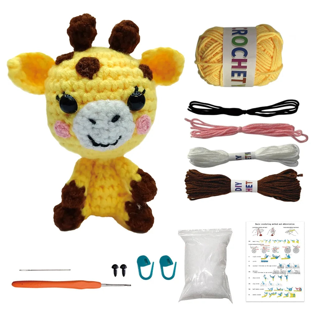 Pig Crochet Kit - DIY Plush Animal Craft Set