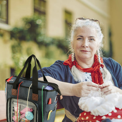 Knitting Tote Bag - Stylish Yarn Storage Organizer