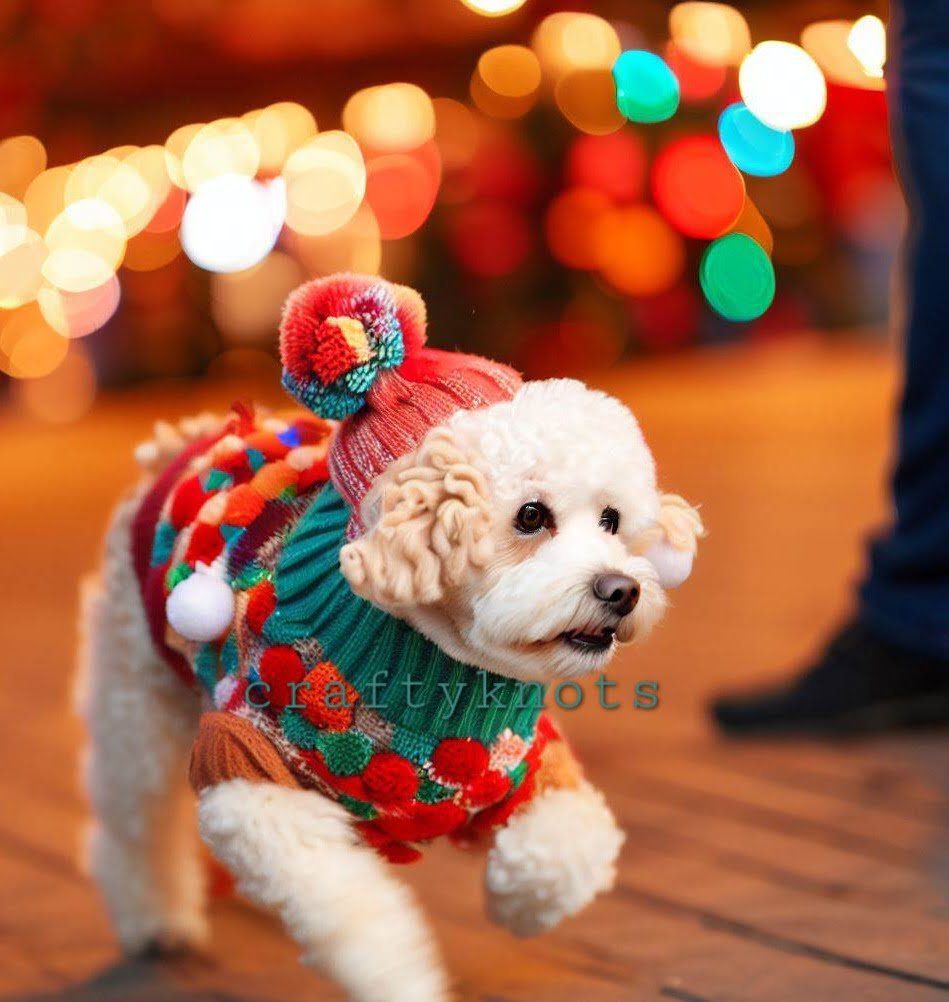 Holiday Dog Sweater Crochet Pattern