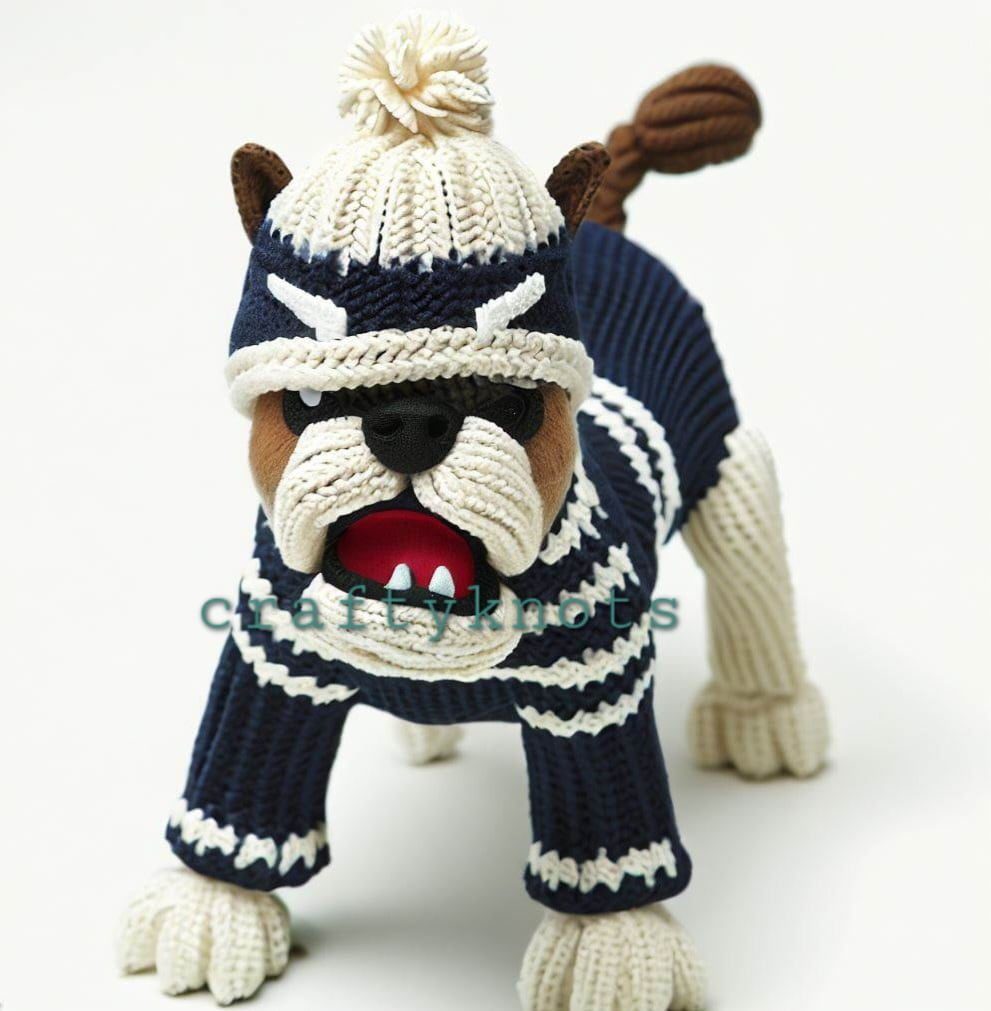 Nautical Sailor Dog Crochet Sweater Pattern