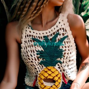 Pineapple Peephole Summer Top