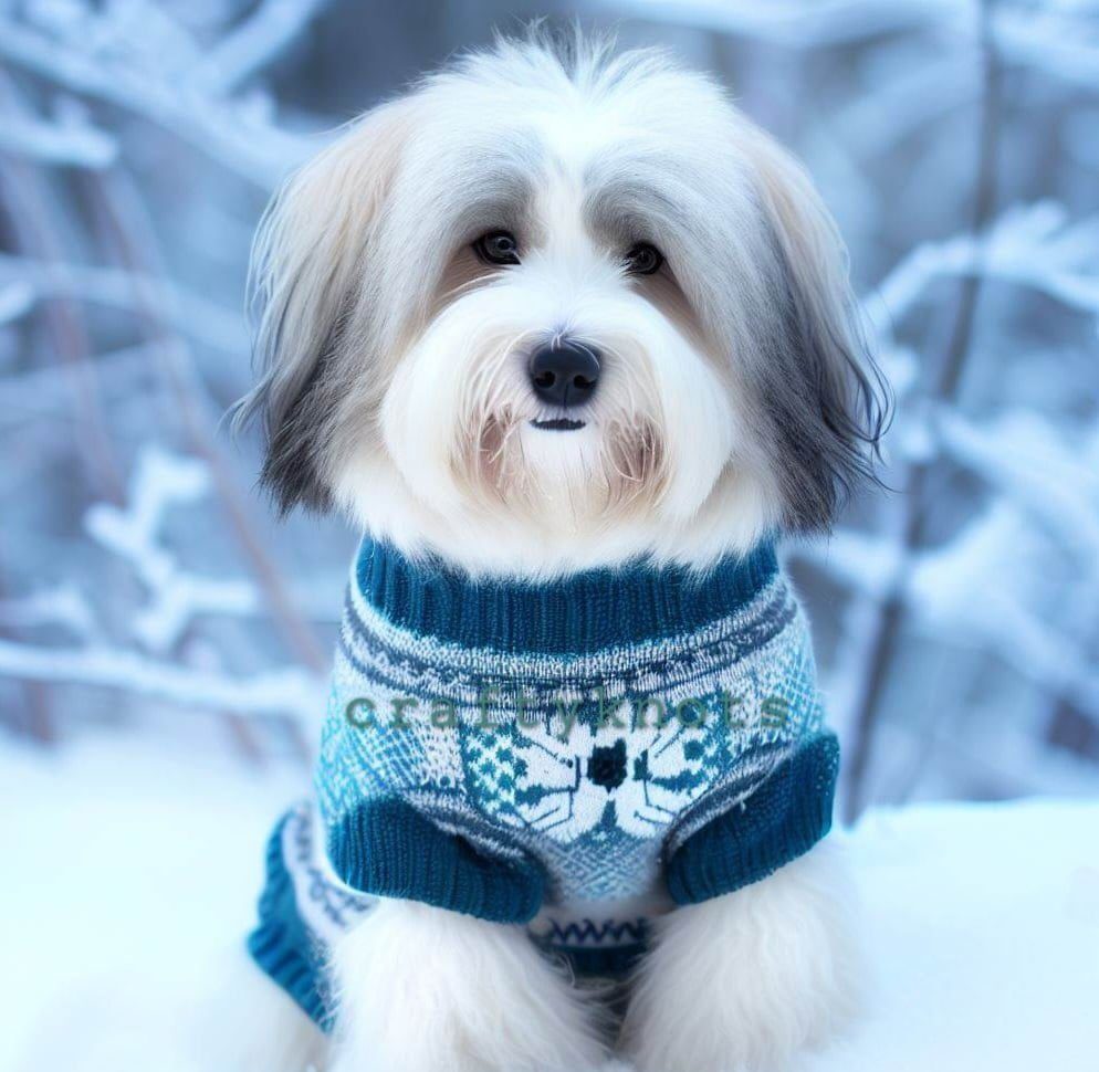 Winter Wonderland Dog Sweater Knit Pattern