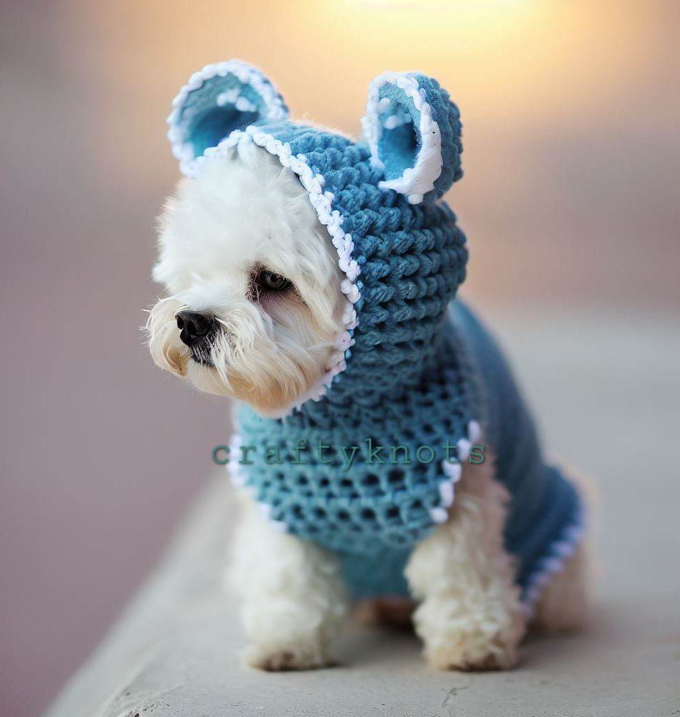 Cozy Hoodie Dog Sweater Crochet Pattern