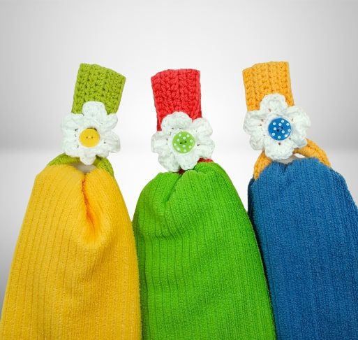 Crochet Daisy Towel Holder Pattern