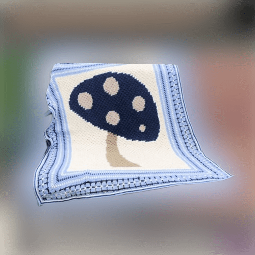 Mushroom Blanket Crochet Pattern