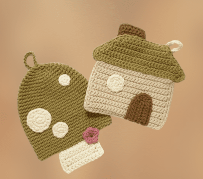 Mushroom Potholder Crochet Pattern