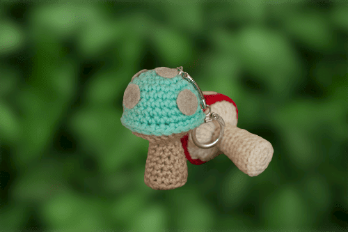 Mushroom Free Keychain Pattern